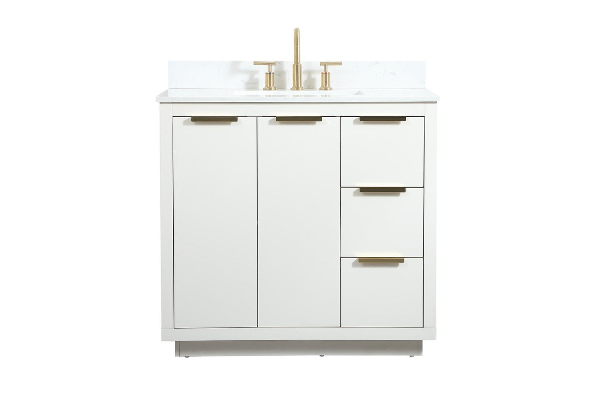 Elegant Lighting - VF19436WH-BS - Vanity Sink Set - Blake - white