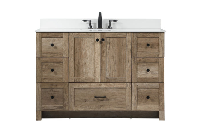 Elegant Lighting Single Bathroom Vanity from the Soma collection in Natural Oak finish