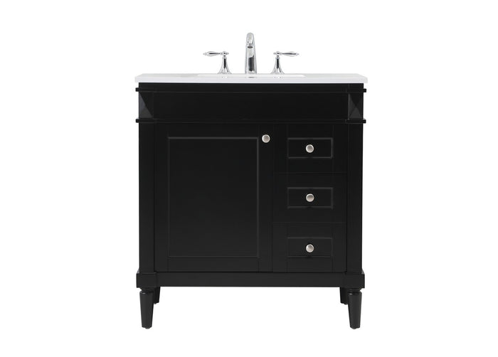 Elegant Lighting - VF31832BK - Single Bathroom Vanity - Bennett - black