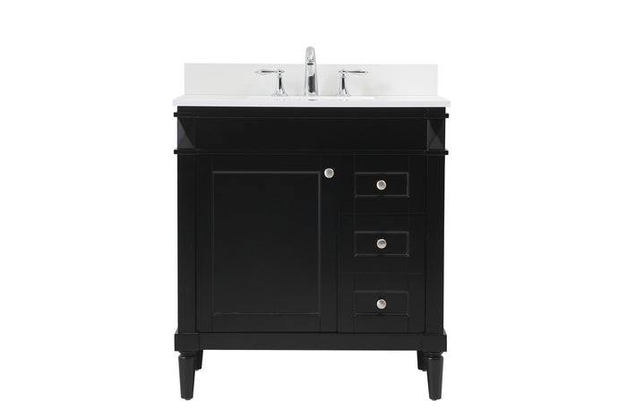 Elegant Lighting - VF31832BK-BS - Single Bathroom Vanity - Bennett - black