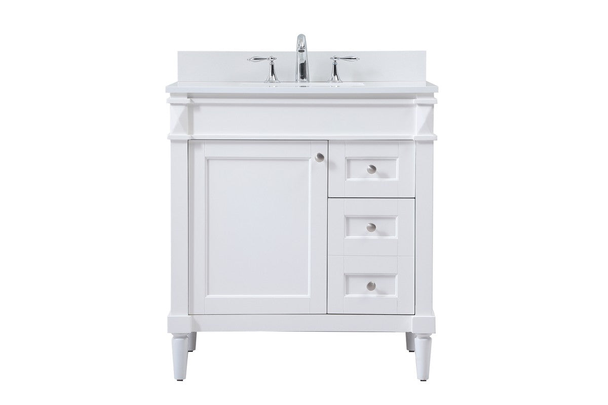 Elegant Lighting - VF31832WH-BS - Single Bathroom Vanity - Bennett - white