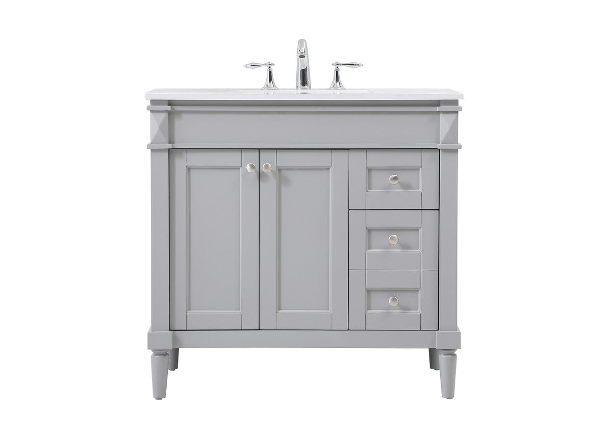 Elegant Lighting - VF31836GR - Single Bathroom Vanity - Bennett - grey