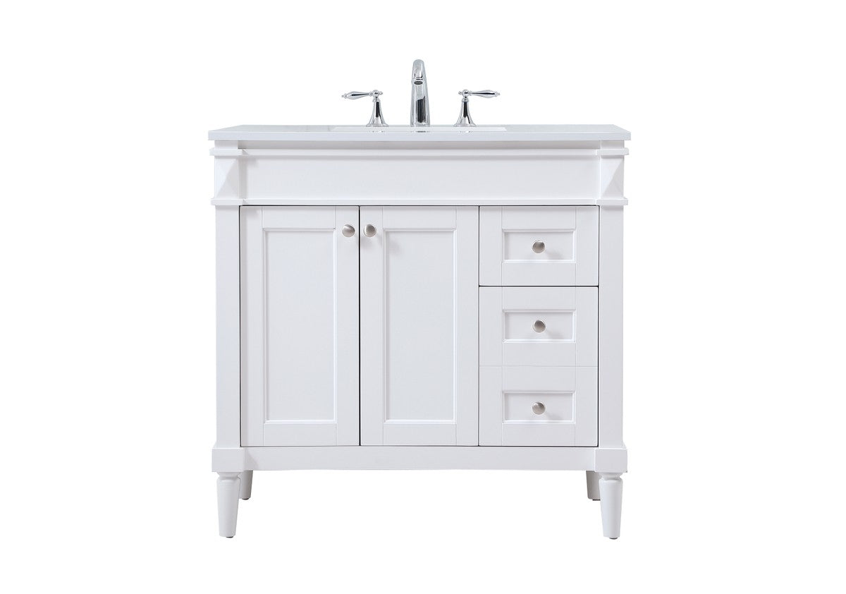 Elegant Lighting - VF31836WH - Single Bathroom Vanity - Bennett - white
