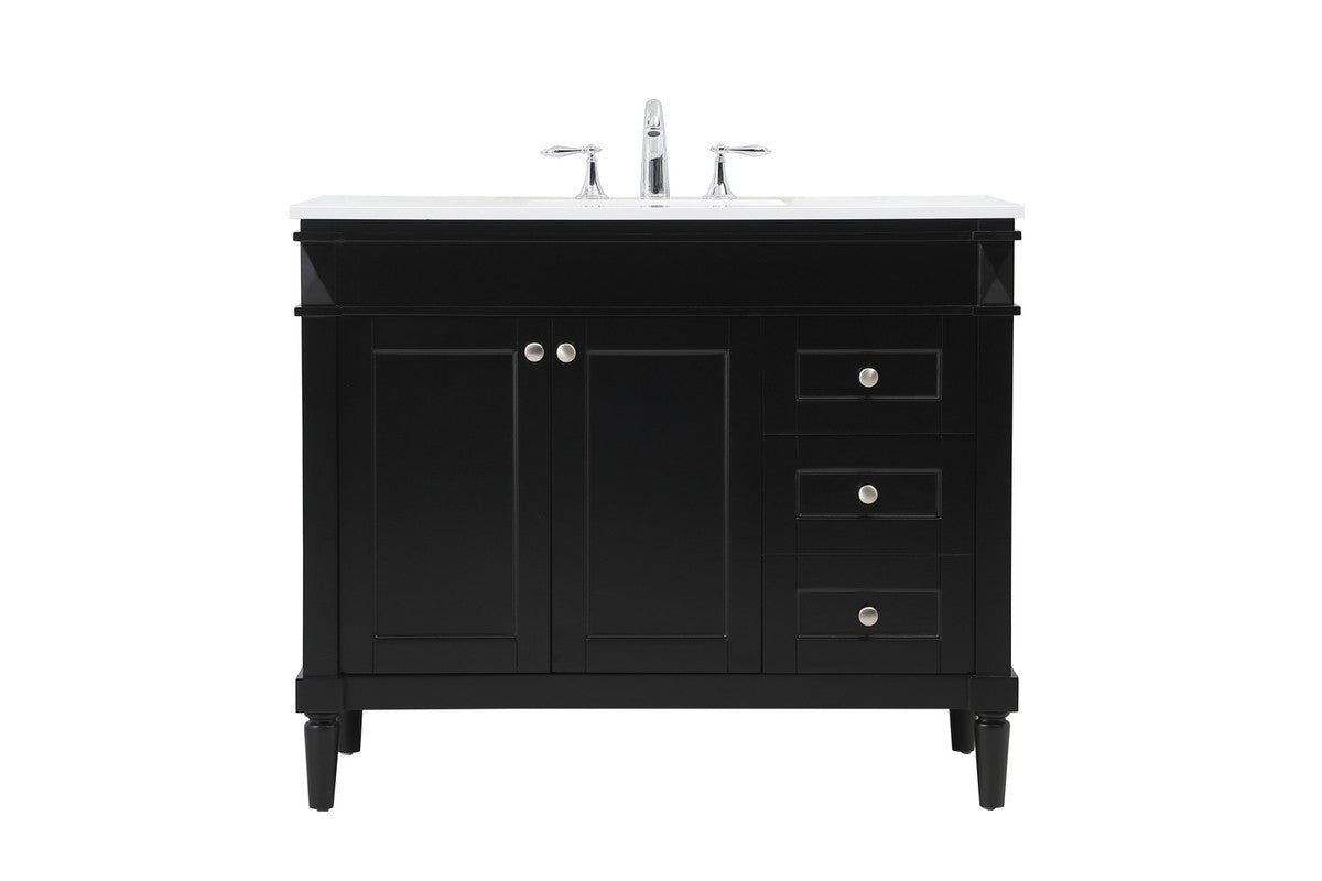 Elegant Lighting - VF31842BK - Single Bathroom Vanity - Bennett - Black