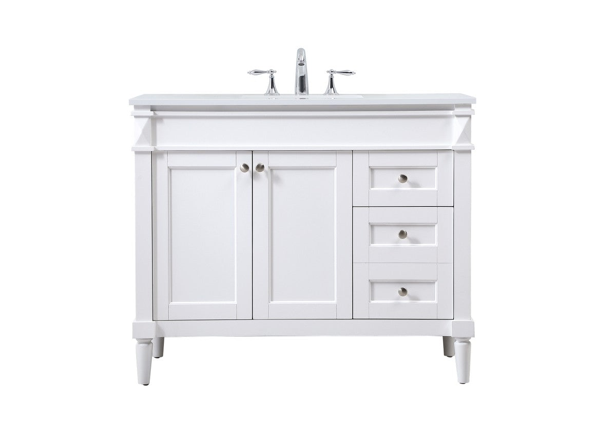 Elegant Lighting - VF31842WH - Single Bathroom Vanity - Bennett - white