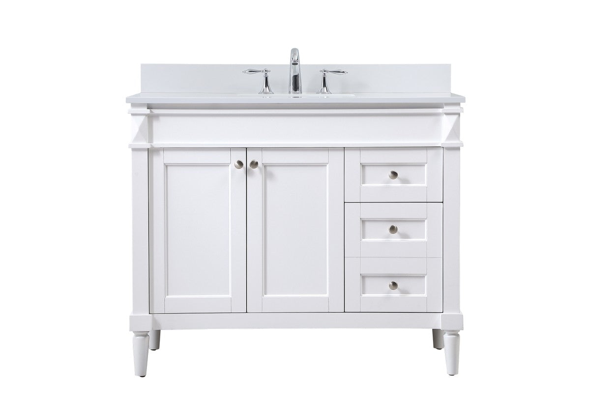 Elegant Lighting - VF31842WH-BS - Single Bathroom Vanity - Bennett - white
