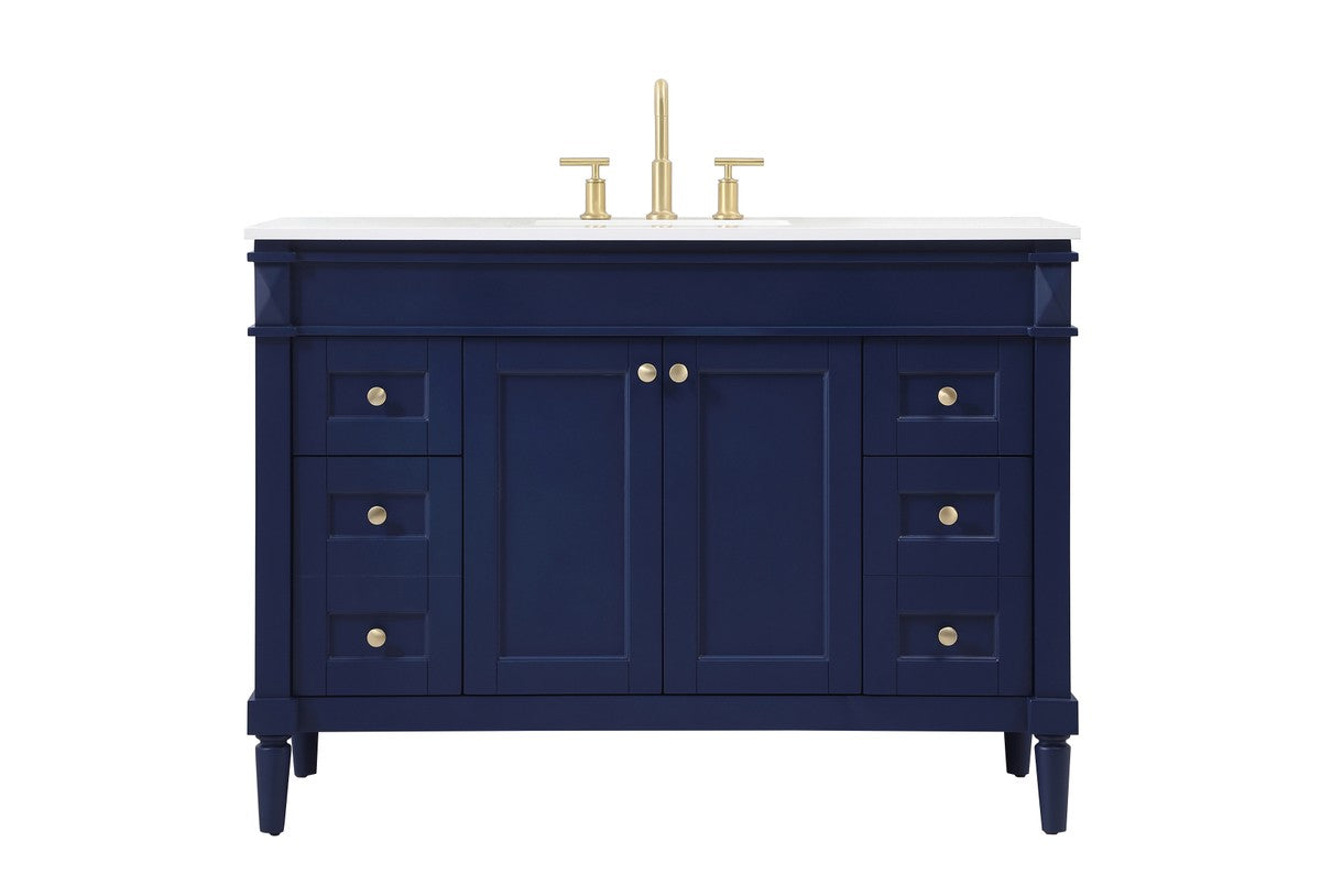 Elegant Lighting - VF31848BL - Single Bathroom Vanity - Bennett - Blue