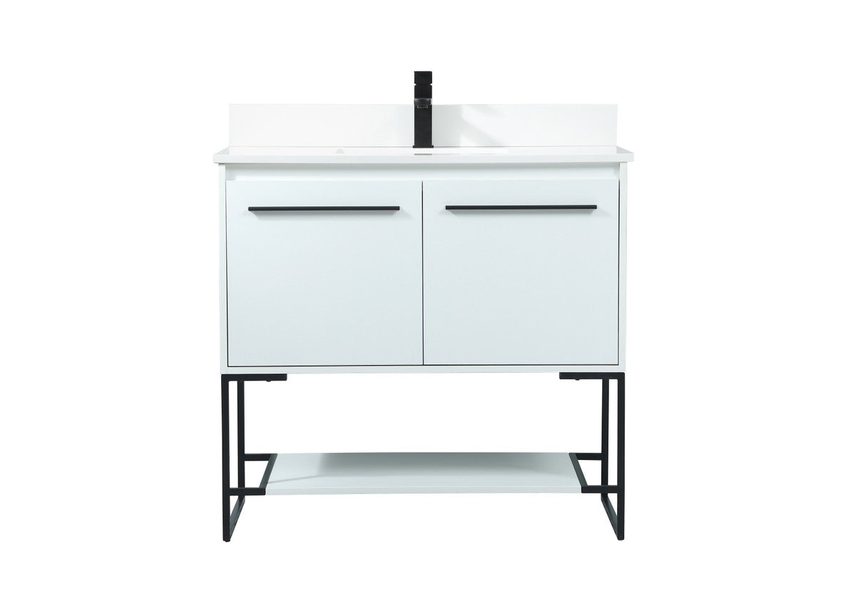 Elegant Lighting - VF42536MWH-BS - Vanity Sink Set - Sloane - White