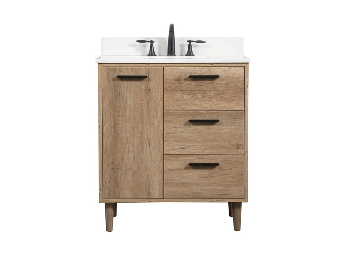 Elegant Lighting - VF47030NT-BS - Single Bathroom Vanity - Baldwin - natural oak