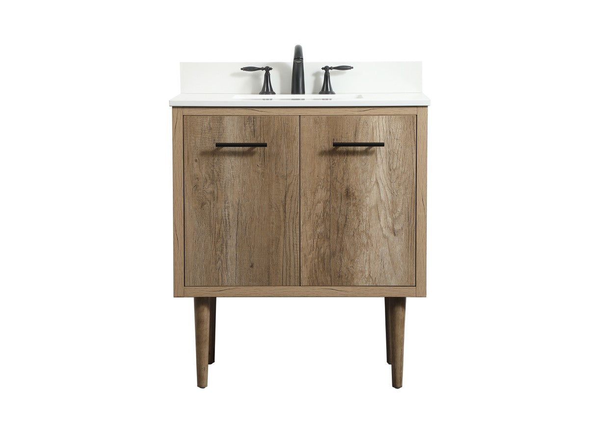 Elegant Lighting - VF48030NT-BS - Single Bathroom Vanity - Cyrus - Natural oak
