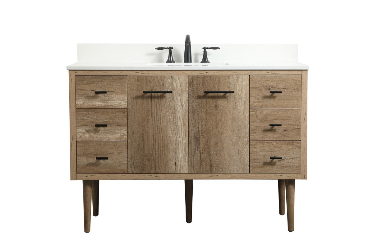 Elegant Lighting - VF48048NT-BS - Single Bathroom Vanity - Cyrus - Natural oak