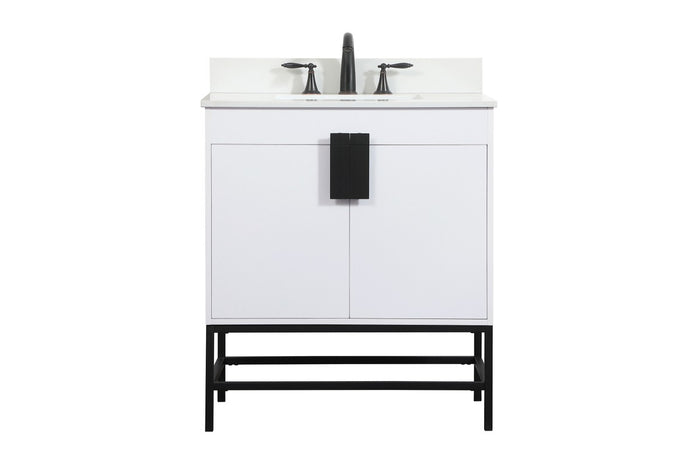 Elegant Lighting - VF48830MWH-BS - Single Bathroom Vanity - Eugene - White