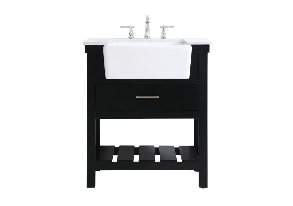 Elegant Lighting - VF60130BK - Single Bathroom Vanity - Clement - black