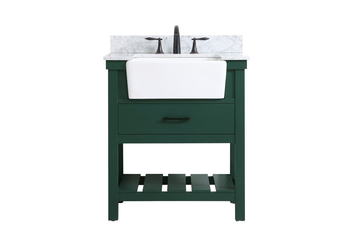 Elegant Lighting - VF60130GN-BS - Single Bathroom Vanity - Clement - green