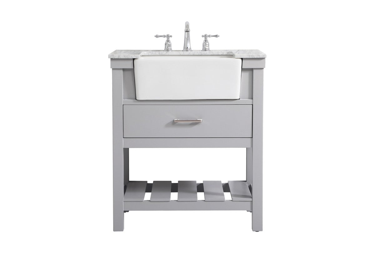 Elegant Lighting - VF60130GR - Single Bathroom Vanity - Clement - grey ...