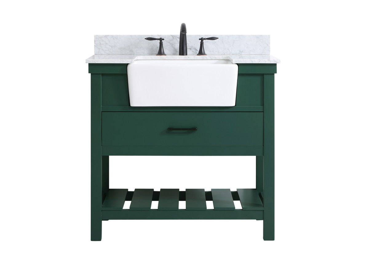 Elegant Lighting - VF60136GN-BS - Single Bathroom Vanity - Clement - green