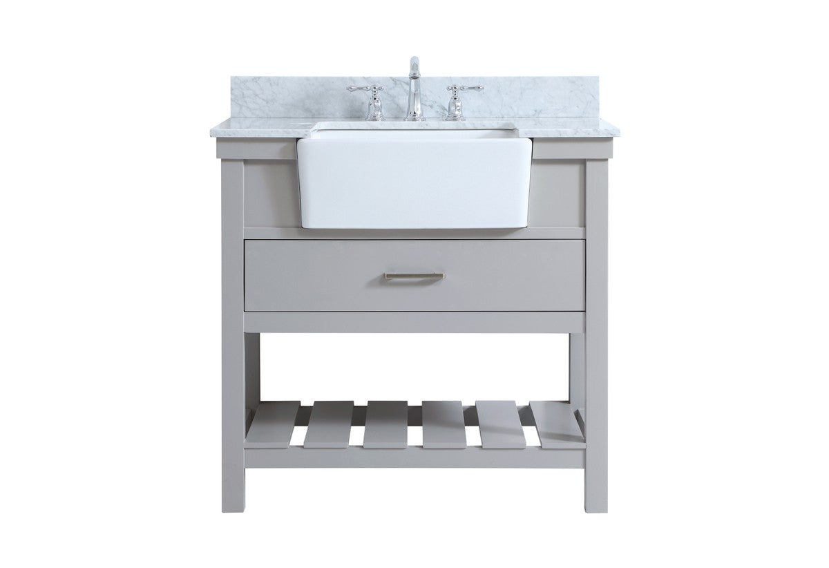 Elegant Lighting - VF60136GR-BS - Single Bathroom Vanity - Clement - grey