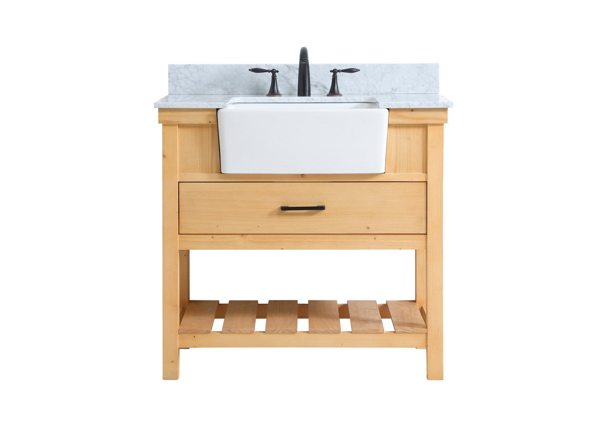 Elegant Lighting - VF60136NW-BS - Single Bathroom Vanity - Clement - natural wood