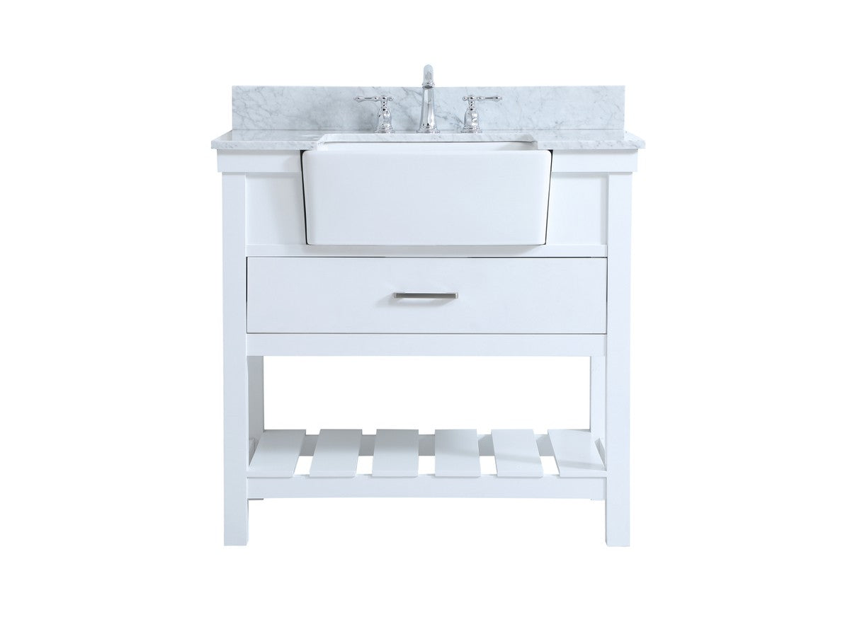 Elegant Lighting - VF60136WH-BS - Single Bathroom Vanity - Clement ...