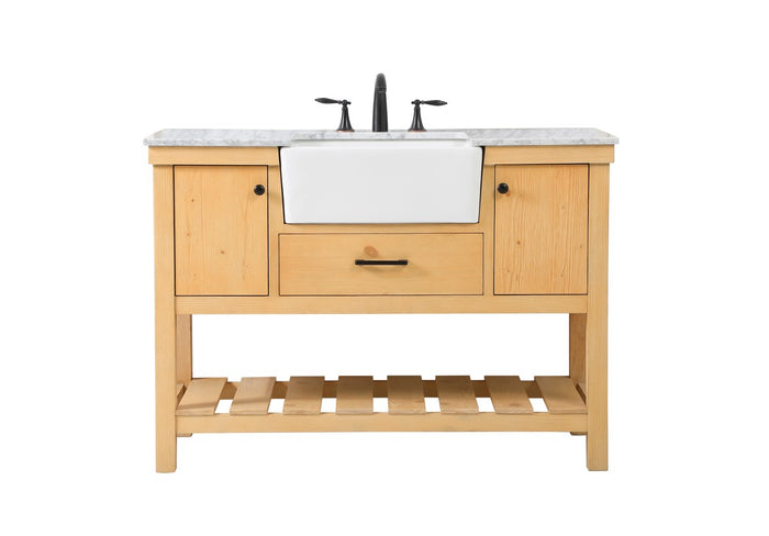Elegant Lighting Single Bathroom Vanity from the Clement collection in Natural Wood finish