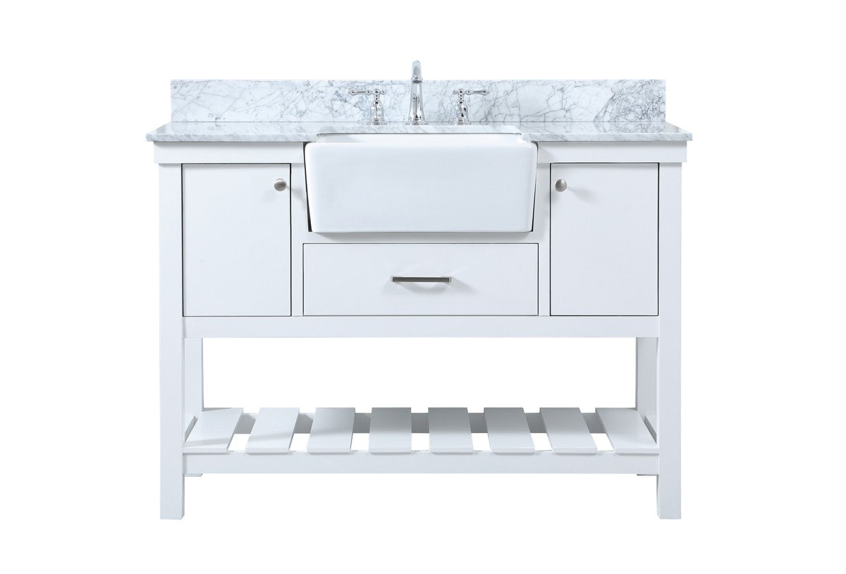 Elegant Lighting - VF60148WH-BS - Single Bathroom Vanity - Clement - white