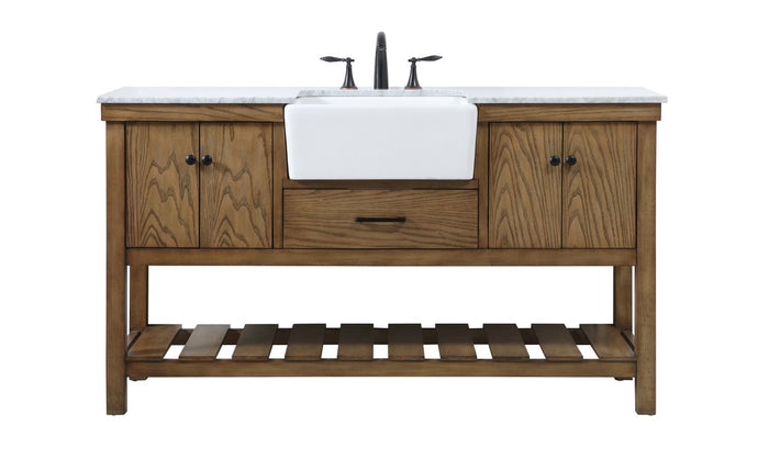 Elegant Lighting Single Bathroom Vanity from the Clement collection in Driftwood finish