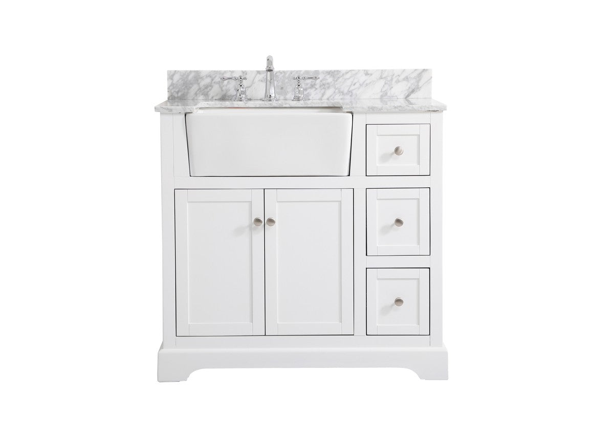 Elegant Lighting - VF60236WH-BS - Single Bathroom Vanity - Franklin - white