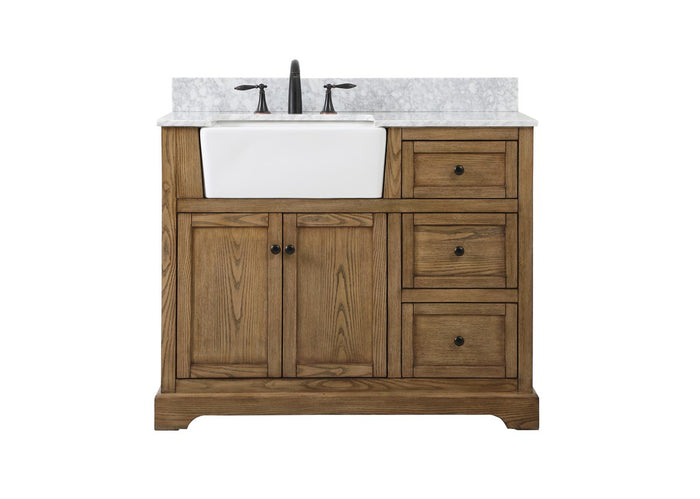 Elegant Lighting Single Bathroom Vanity from the Franklin collection in Driftwood finish