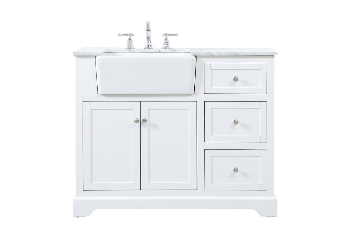 Elegant Lighting - VF60242WH - Single Bathroom Vanity - Franklin ...