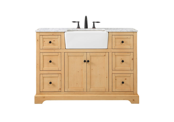 Elegant Lighting Single Bathroom Vanity from the Franklin collection in Natural Wood finish