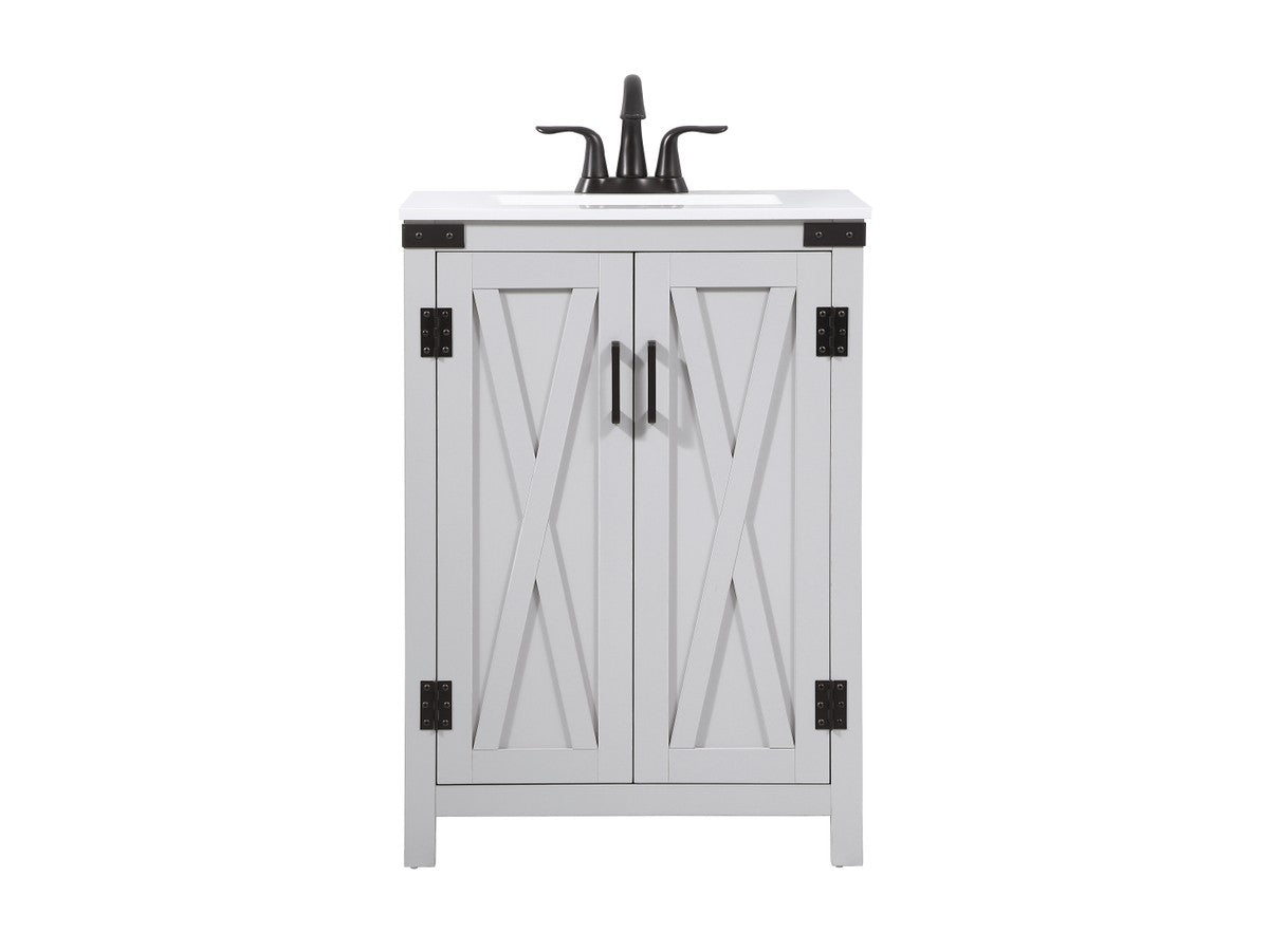 Elegant Lighting - VF90224GR - Single Bathroom Vanity - Grant - grey
