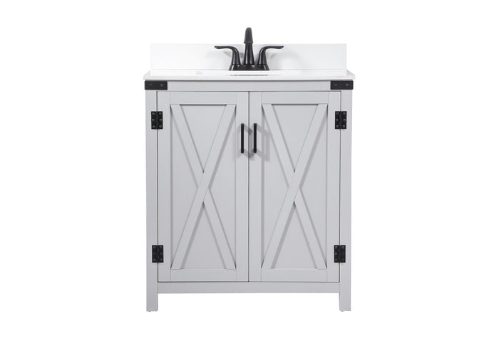 Elegant Lighting - VF90230GR-BS - Single Bathroom Vanity - Grant - grey
