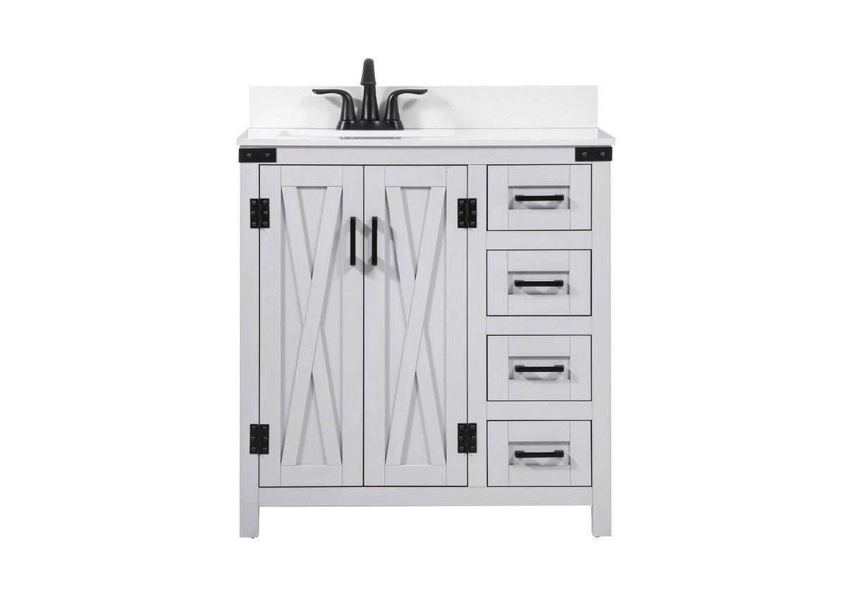 Elegant Lighting - VF90232GR-BS - Single Bathroom Vanity - Grant - grey