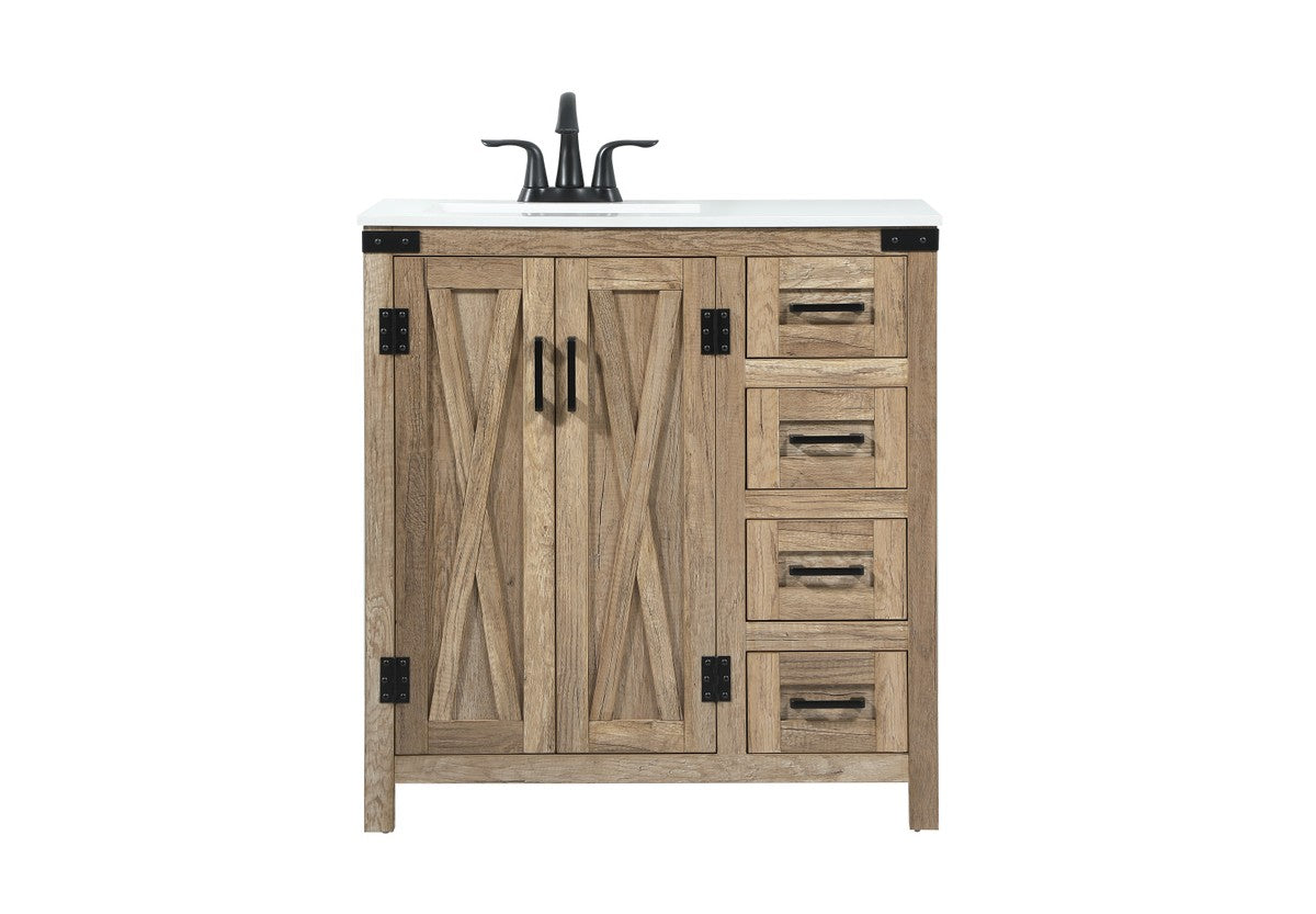Elegant Lighting - VF90232NT - Single Bathroom Vanity - Grant - natural ...