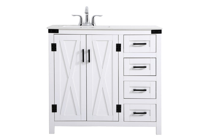 Elegant Lighting Bathroom Vanity from the Grant collection in White finish