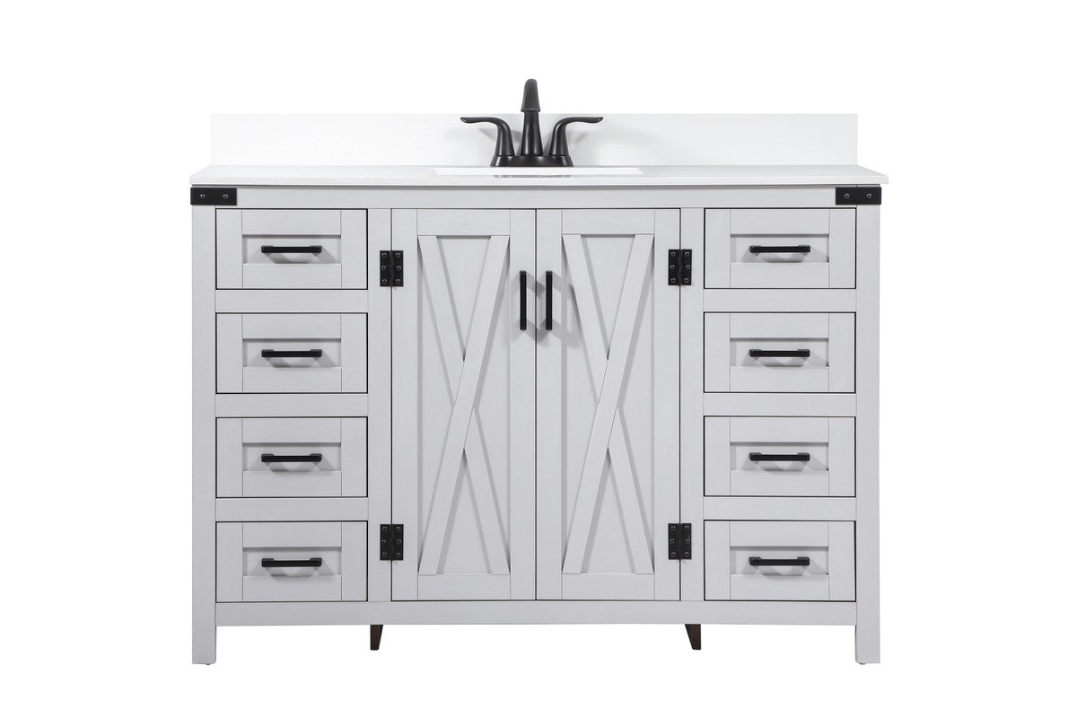 Elegant Lighting - VF90248GR-BS - Single Bathroom Vanity - Grant - grey ...