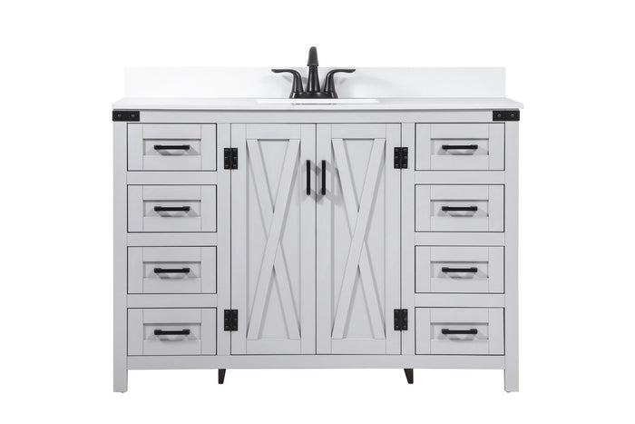 Elegant Lighting Single Bathroom Vanity from the Grant collection in Grey finish