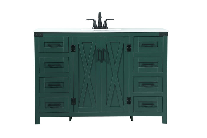 Elegant Lighting Single Bathroom Vanity from the Grant collection in Green finish