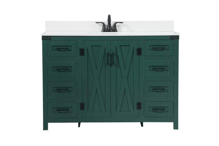 Elegant Lighting Single Bathroom Vanity from the Grant collection in Green finish