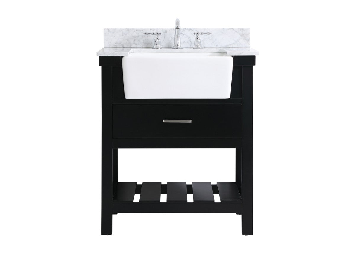 Elegant Lighting - VF60130BK-BS - Single Bathroom Vanity - Clement - black