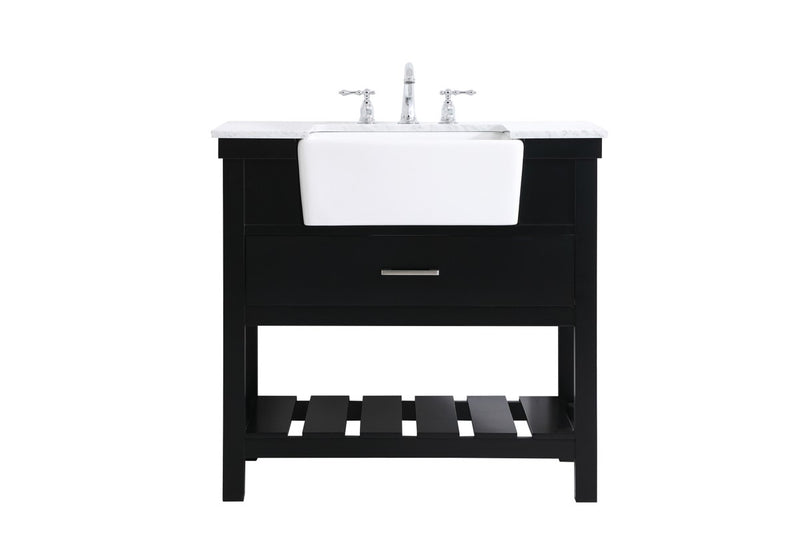 Elegant Lighting - VF60136BK - Single Bathroom Vanity - Clement - Black