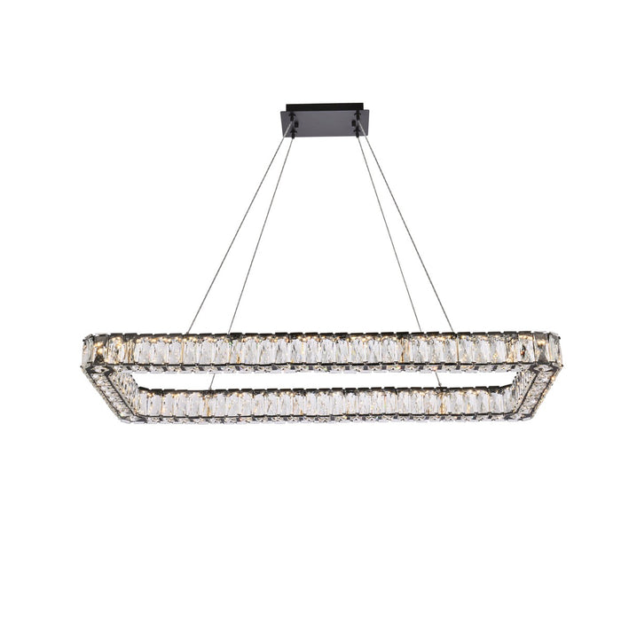 Elegant Lighting LED Pendant from the Monroe collection in Black finish