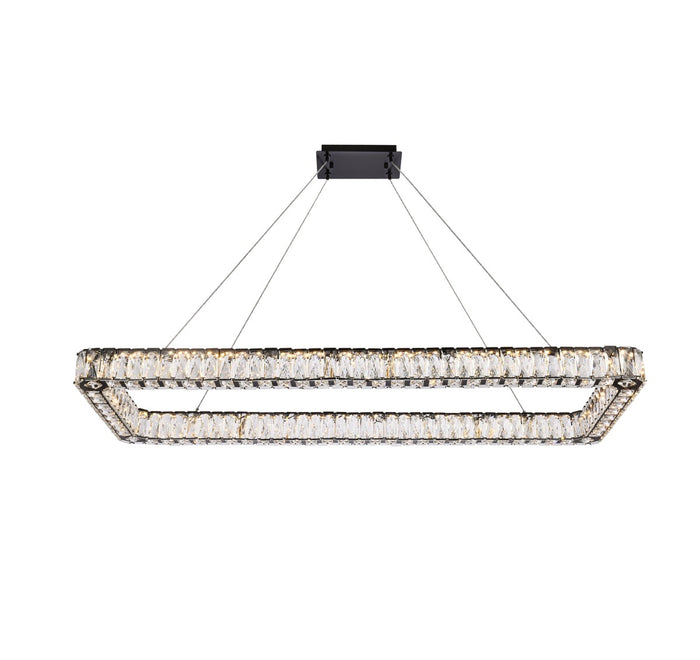 Elegant Lighting LED Pendant from the Monroe collection in Black finish