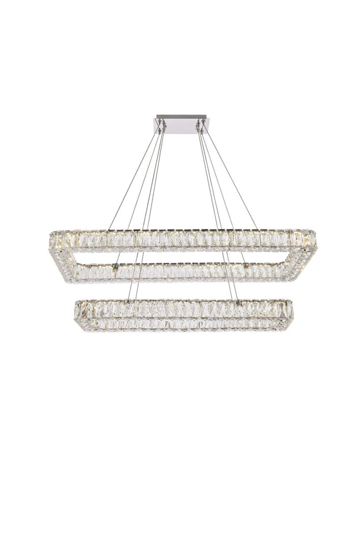 Elegant Lighting LED Pendant from the Monroe collection in Chrome finish