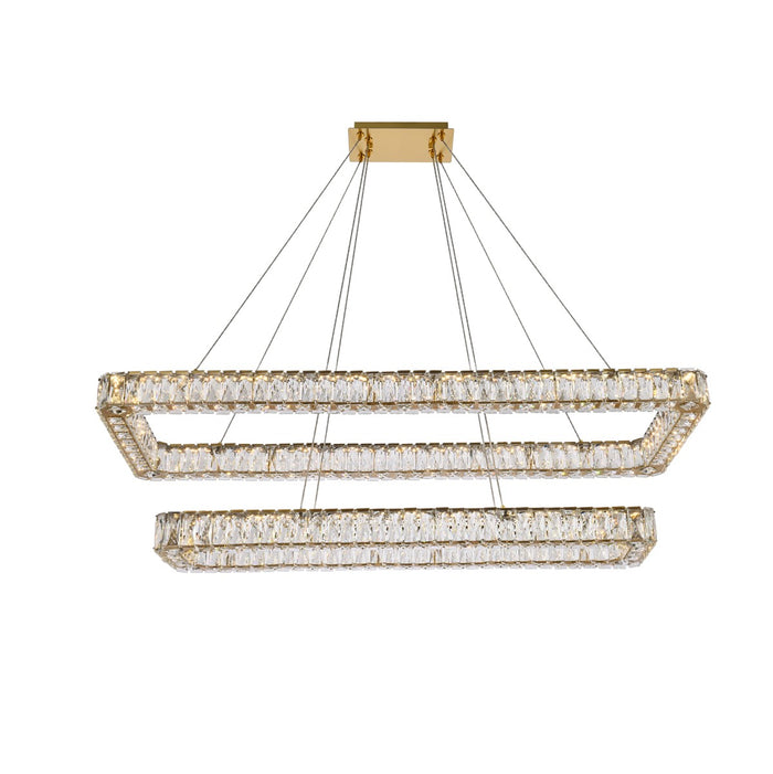 Elegant Lighting LED Pendant from the Monroe collection in Gold finish