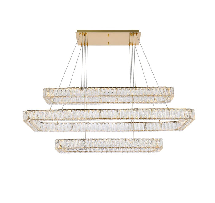 Elegant Lighting LED Pendant from the Monroe collection in Gold finish