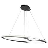 Artcraft LED Pendant from the Gemini collection in Black, Nickel finish