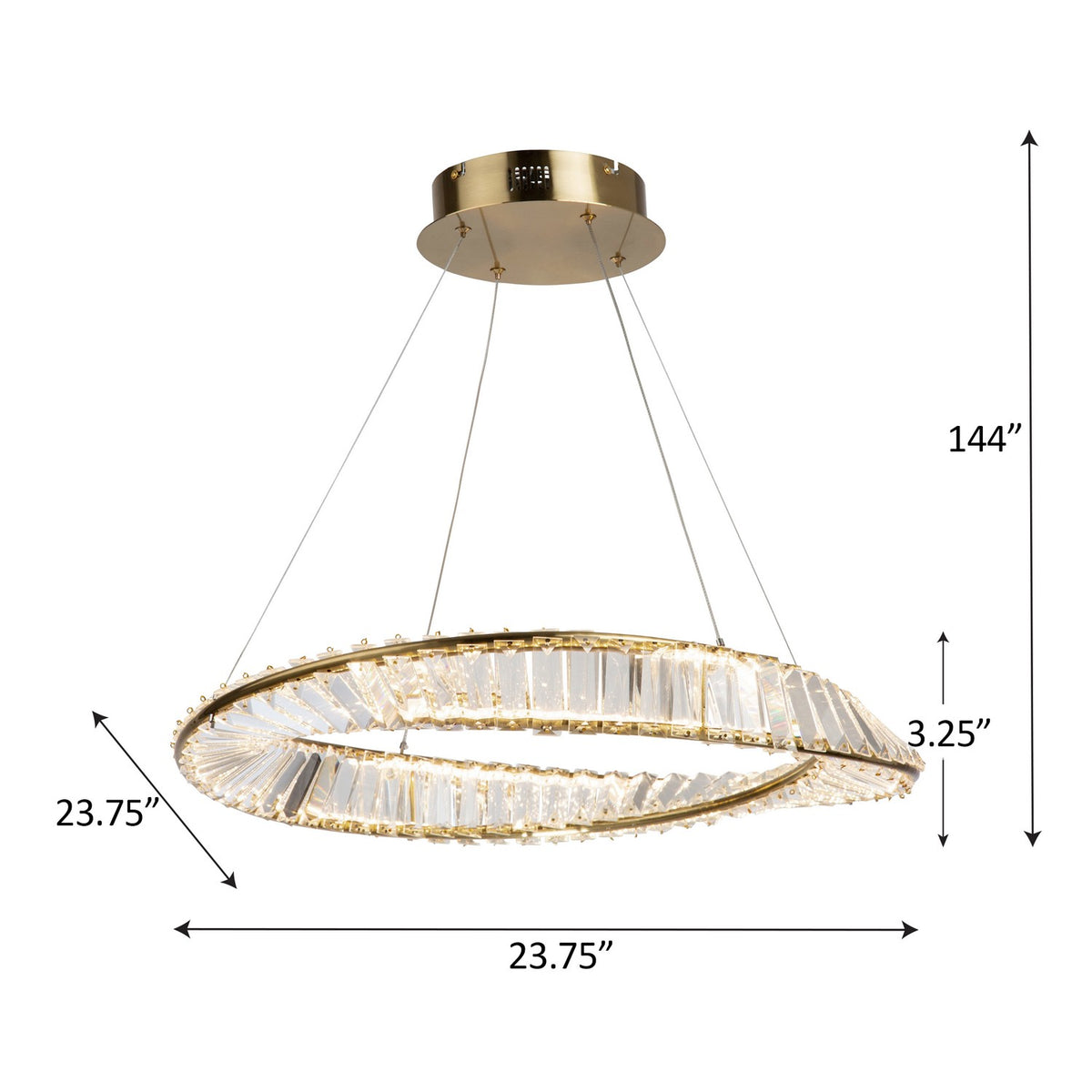 Artcraft - AC6720BB - LED Pendant - Stella - Brushed Brass