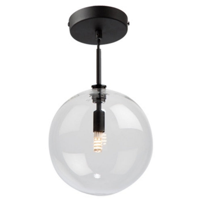 Artcraft One Light Semi-Flush Mount from the Pinpoint collection in Black finish