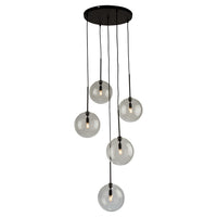 Artcraft - SC13195BK - Five Light Pendant - Pinpoint - Black